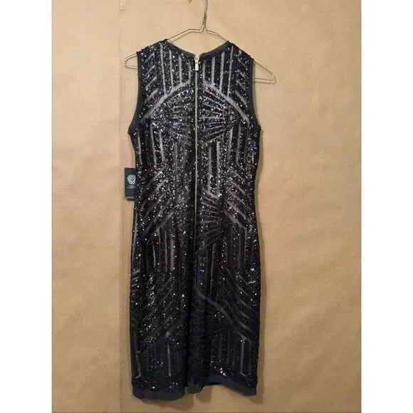 NWT Vince Camuto Black Sequin Dress - Picture 8 of 10